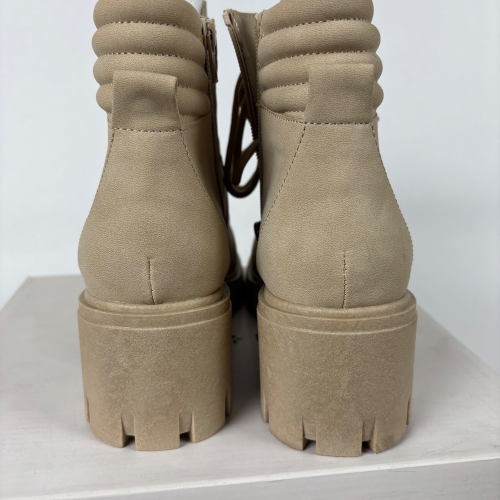 Sun Stone, Rutheep Faux Leather, Round Toe, Low Ankle Lug Bootie Women’s 10 - Picture 4 of 7